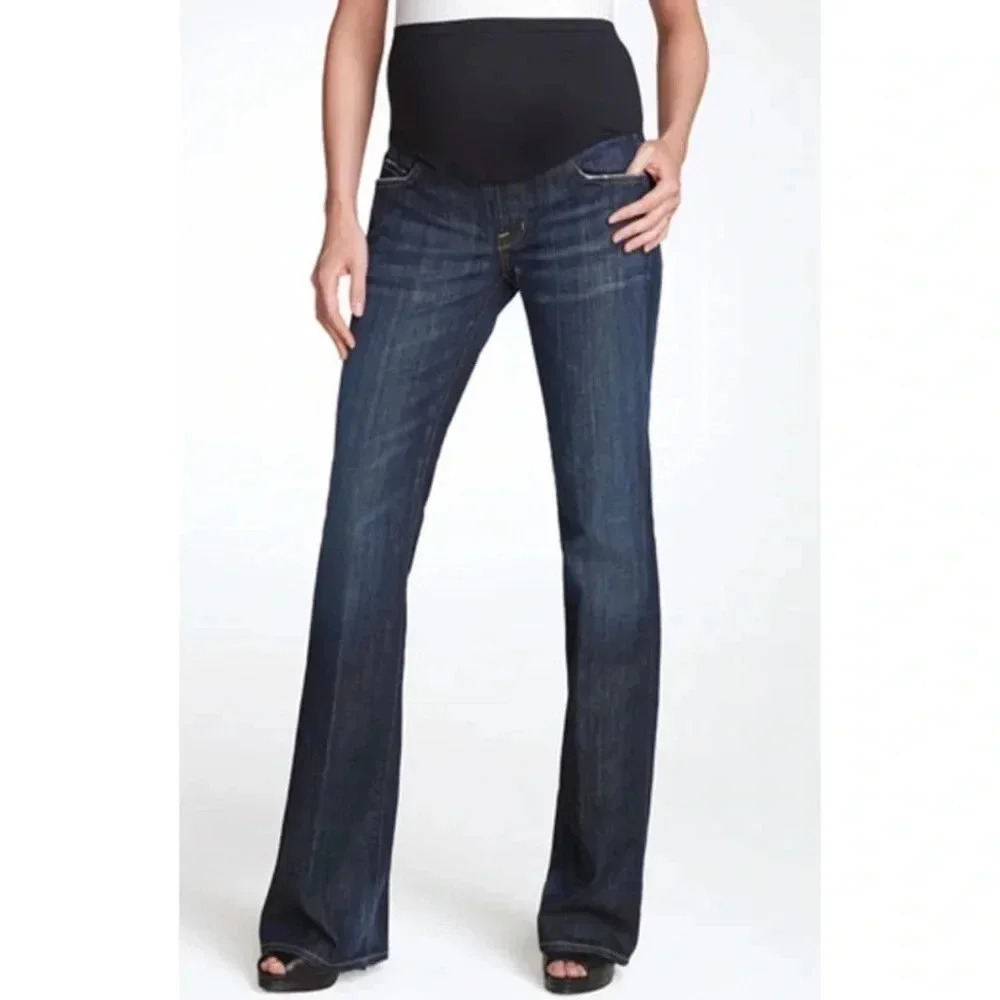 Citizens Of Humanity Dark Blue Maternity Bootcut Jeans